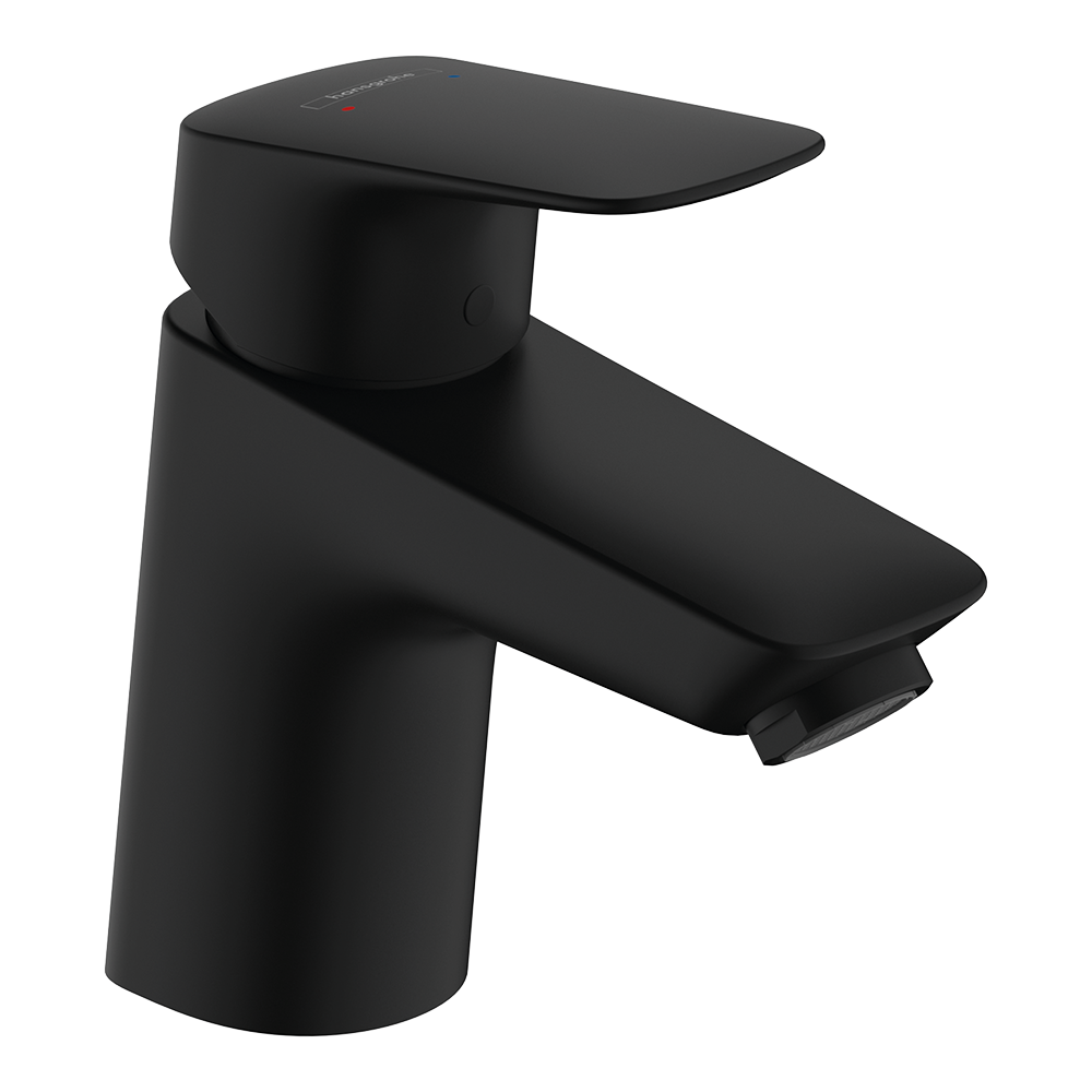 Hansgrohe Logis Single Lever Basin Mixer 70 With Metal Pop-Up Waste Set Matt Black