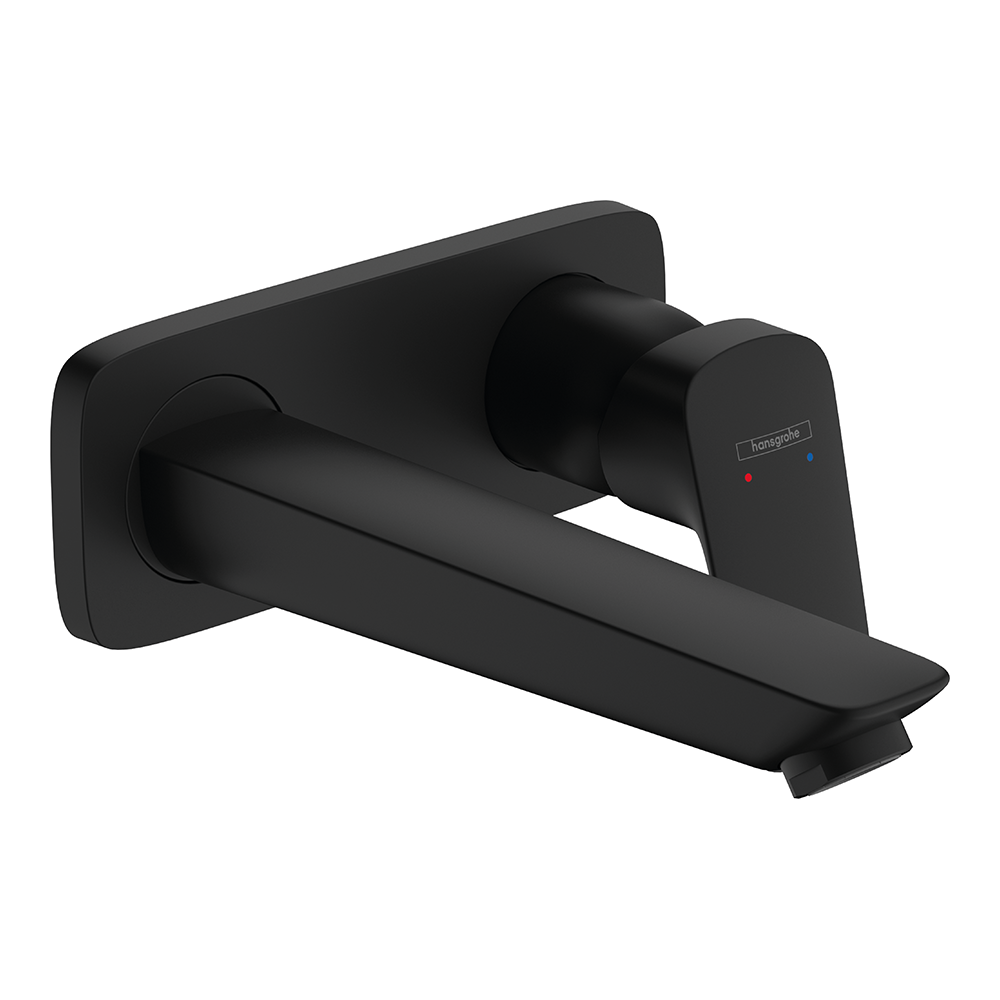 Hansgrohe Logis Single Lever Basin Mixer For Concealed Installation Wall-Mounted With Spout 1950mm Matt Black