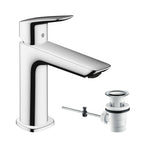 Hansgrohe Logis Single Lever Basin Mixer 110 Fine With Pop-Up Waste Set Chrome