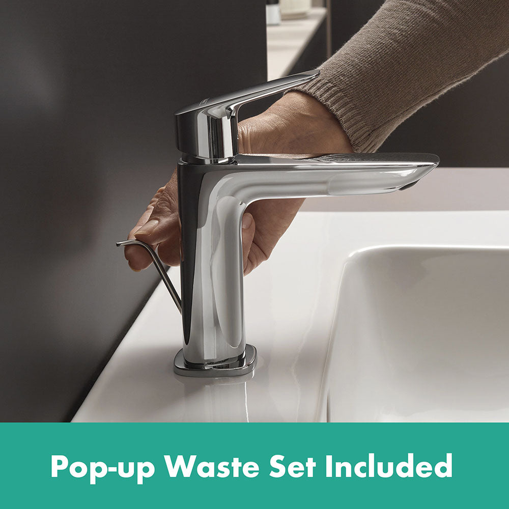 Hansgrohe Logis Single Lever Basin Mixer 110 Fine With Pop-Up Waste Set Chrome
