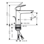 Hansgrohe Logis Single Lever Basin Mixer 110 Fine Coolstart With Pop-Up Waste Set Matt Black