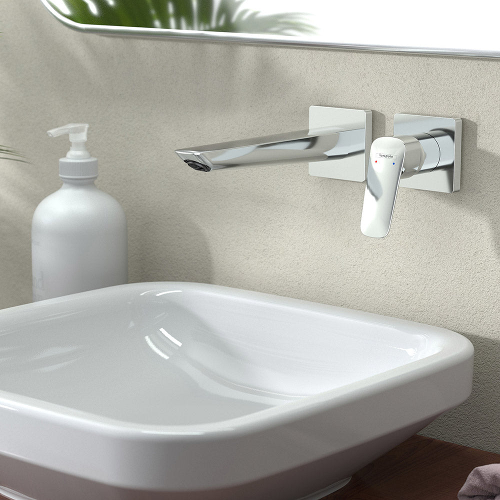 Hansgrohe Logis Single Lever Basin Mixer For Concealed Installation Fine Wall-Mounted With Spout 2060mm Chrome