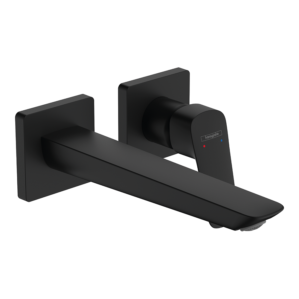 Hansgrohe Logis Single Lever Basin Mixer For Concealed Installation Fine Wall-Mounted With Spout 2060mm Matt Black
