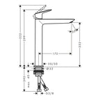 Hansgrohe Logis Single Lever Basin Mixer 240 Fine Without Waste Set Matt Black