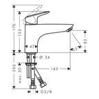 Hansgrohe Logis Single Lever Bath Mixer Monotrou Chrome
