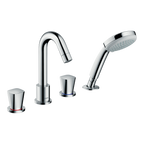 Hansgrohe Logis 4-Hole Rim Mounted Bath Mixer Chrome