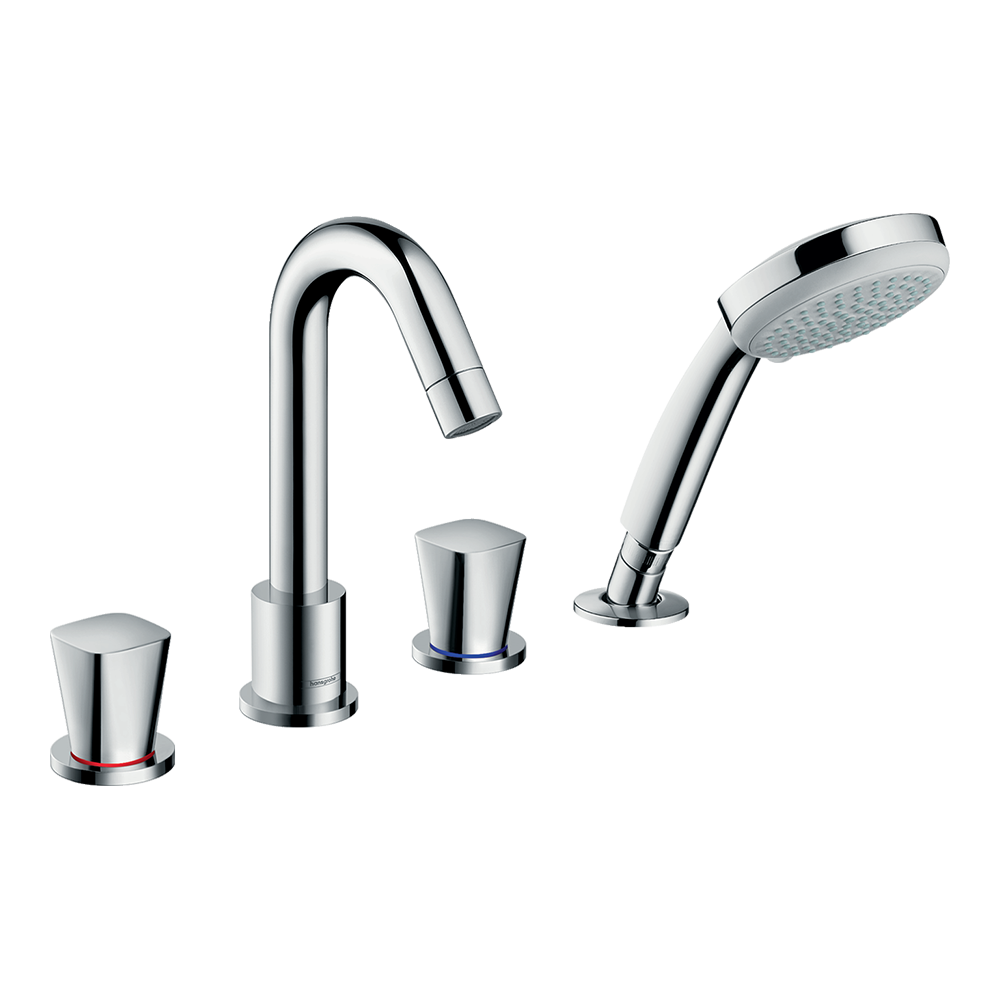 Hansgrohe Logis 4-Hole Rim Mounted Bath Mixer Chrome
