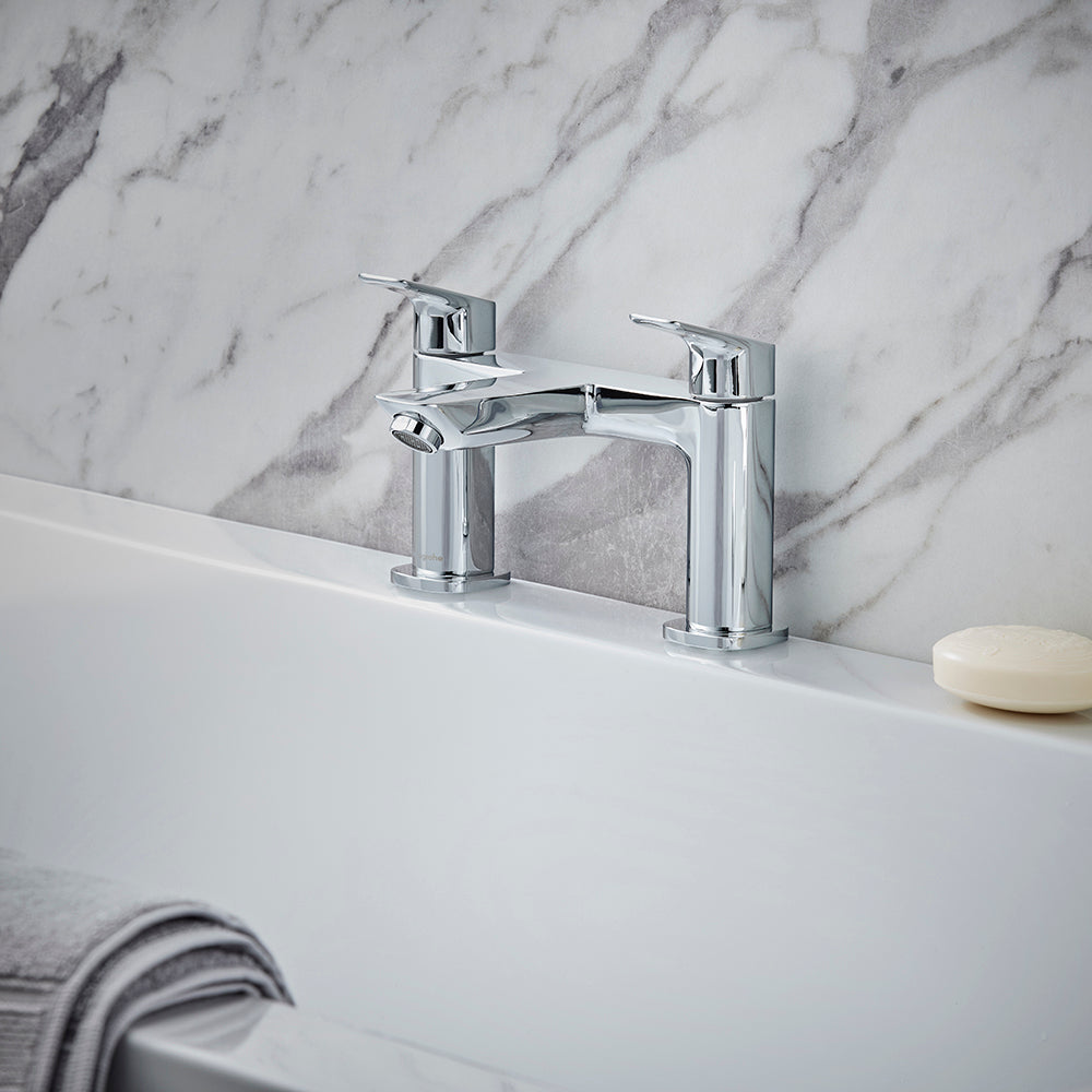 Hansgrohe Logis 2-Hole Rim Mounted Bath Mixer Chrome