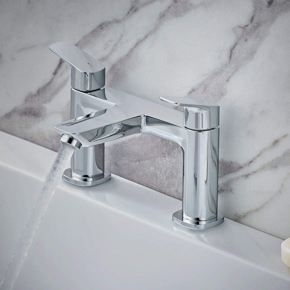 Hansgrohe Logis 2-Hole Rim Mounted Bath Mixer Chrome