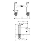 Hansgrohe Logis 2-Hole Rim Mounted Bath Mixer Chrome