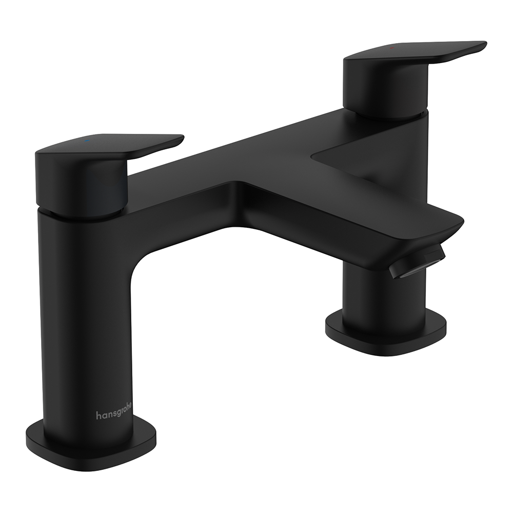 Hansgrohe Logis 2-Hole Rim Mounted Bath Mixer Matt Black
