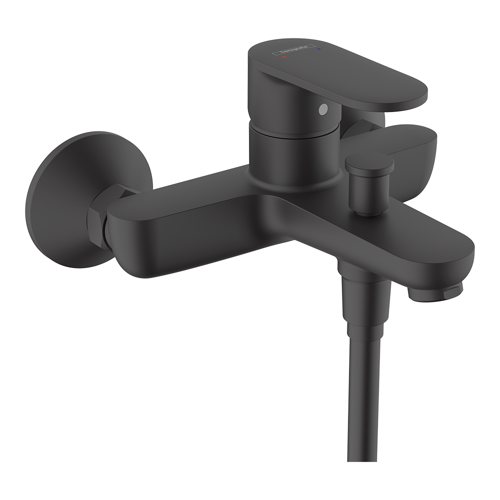 Hansgrohe Vernis Blend Single lever bath mixer for exposed installation, Matt Black