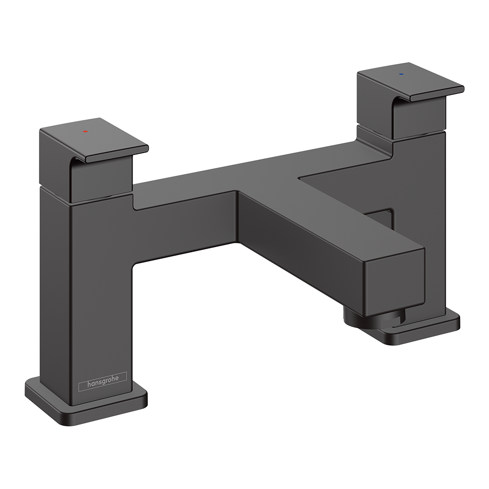 Hansgrohe Vernis Shape 2-Hole Rim Mounted Bath Mixer Matt Black