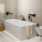 Hansgrohe Vernis Blend 4-Hole Rim Mounted Bath Mixer Matt Black
