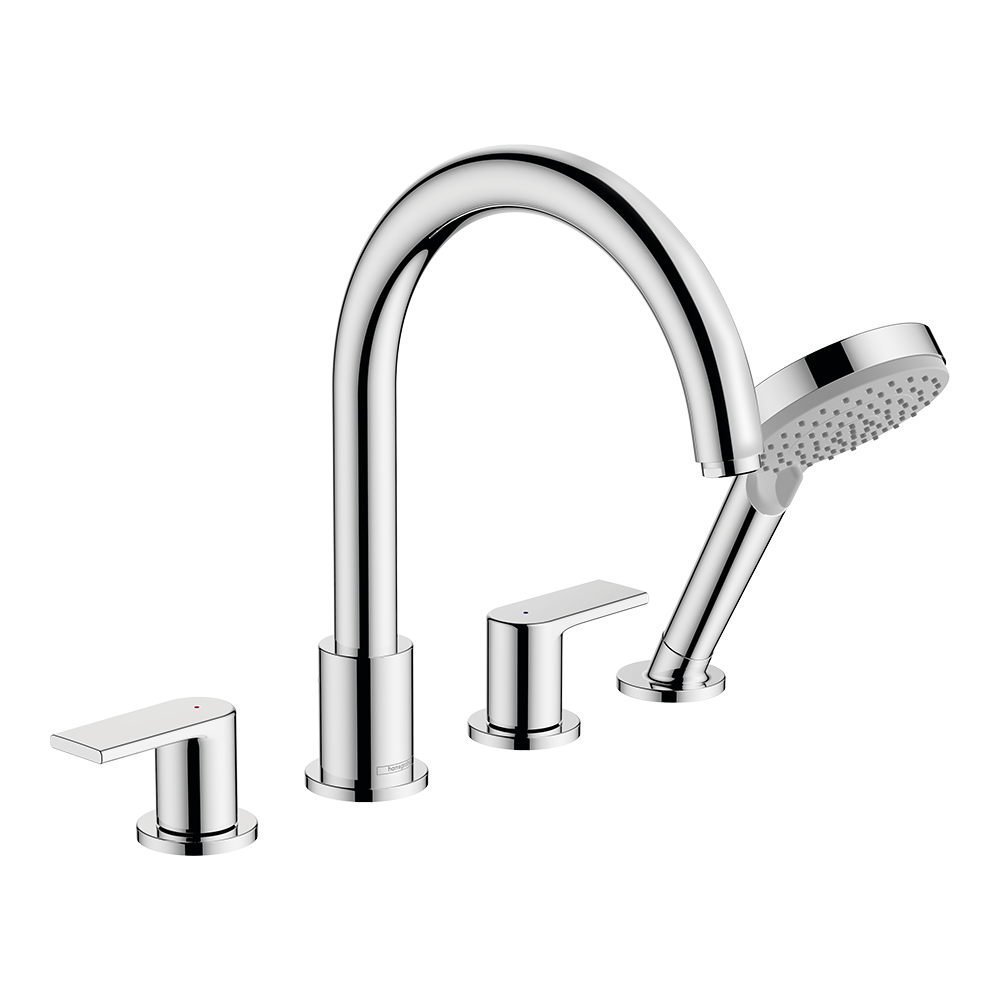Hansgrohe Vernis Shape 4-Hole Rim Mounted Bath Mixer Chrome