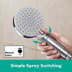 Hansgrohe Vernis Shape 2-Hole Rim Mounted Bath Mixer With Diverter Valve And Vernis Blend Hand Shower Vario Chrome