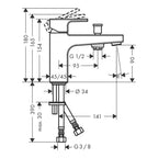 Hansgrohe Vernis Shape Single Lever Bath And Shower Mixer Monotrou With 2 Flow Rates Chrome