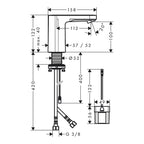 Hansgrohe Vernis Blend Electronic basin mixer with temperature Paire-adjustment battery operation, Chrome