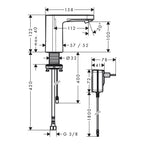 Hansgrohe Vernis Blend Electronic basin mixer for cold water or Paire-adjusted water mains connection 230 V, Chrome