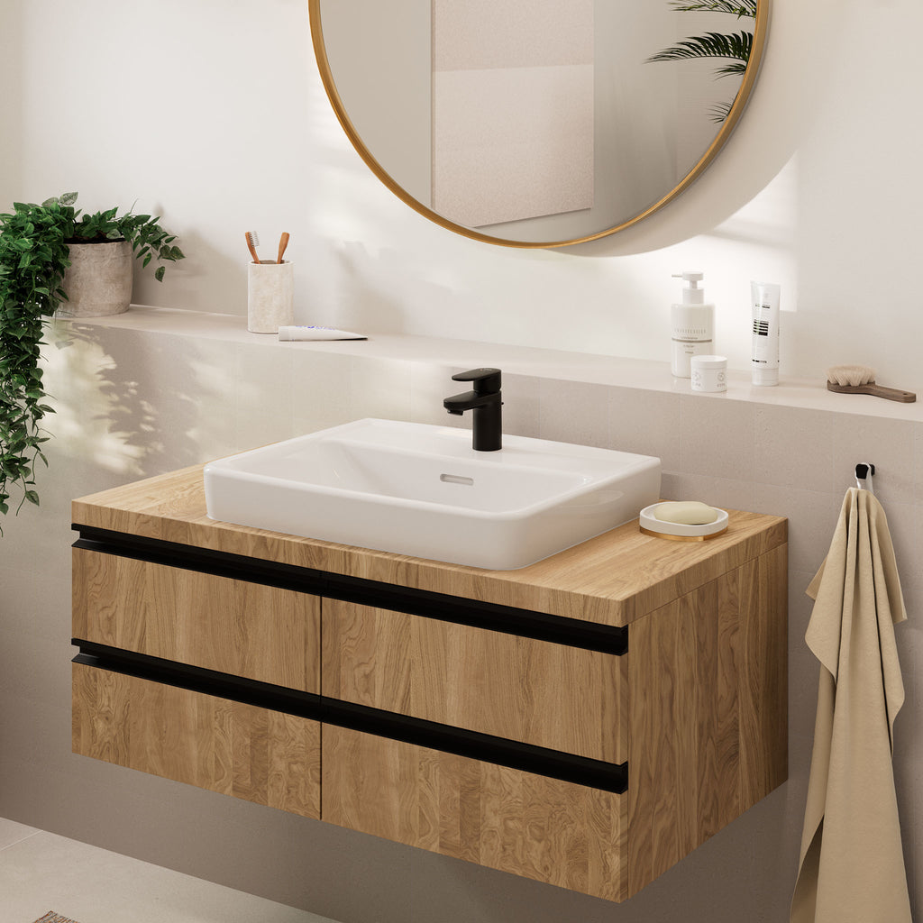 Hansgrohe Vernis Blend Single Lever Basin Mixer 70 With Pop-Up Waste Set Matt Black