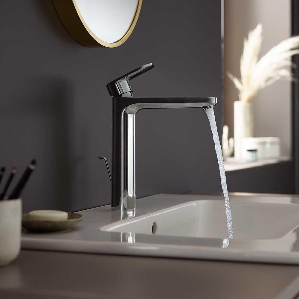 Hansgrohe Vernis Blend Single Lever Basin Mixer 190 With Pop-Up Waste Set Chrome