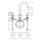Hansgrohe Vernis Blend 3-Hole Basin Mixer With Pop-Up Waste Set Chrome