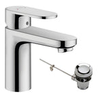 Hansgrohe Vernis Blend Single Lever Basin Mixer 100 With Metal Pop-Up Waste Set Chrome