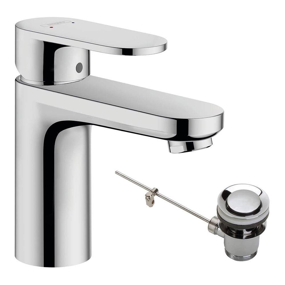 Hansgrohe Vernis Blend Single Lever Basin Mixer 100 With Metal Pop-Up Waste Set Chrome