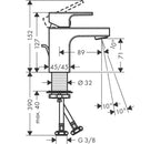 Hansgrohe Vernis Shape Single Lever Basin Mixer 70 With Isolated Water Conduction And Pop-Up Waste Set Chrome