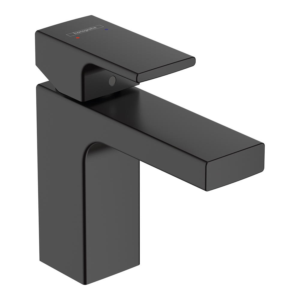 Hansgrohe Vernis Shape Single Lever Basin Mixer 100 With Isolated Water Conduction And Pop-Up Waste Set Matt Black