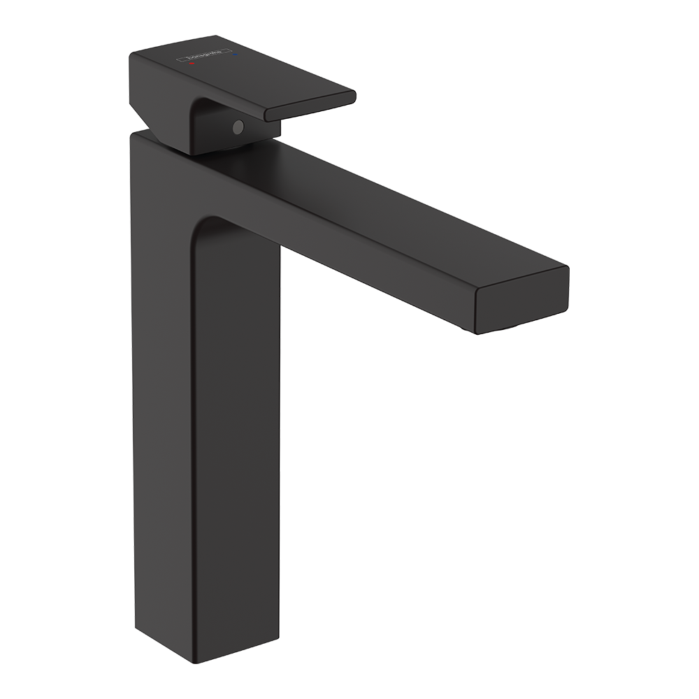 Hansgrohe Vernis Shape Single Lever Basin Mixer 190 With Isolated Water Conduction And Pop-Up Waste Set Matt Black