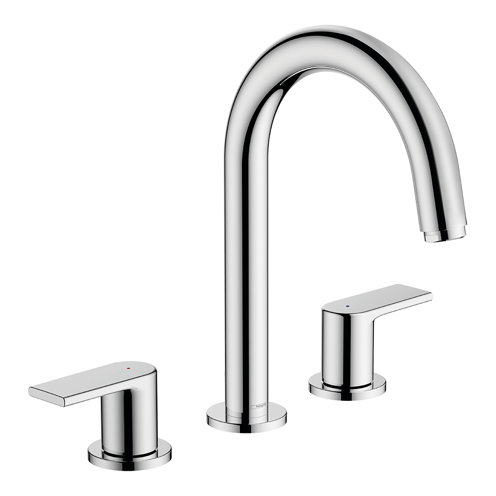 Hansgrohe Vernis Shape 3-Hole Basin Mixer With Pop-Up Waste Set Chrome