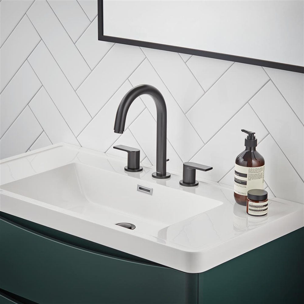 Hansgrohe Vernis Shape 3-Hole Basin Mixer With Pop-Up Waste Set Matt Black