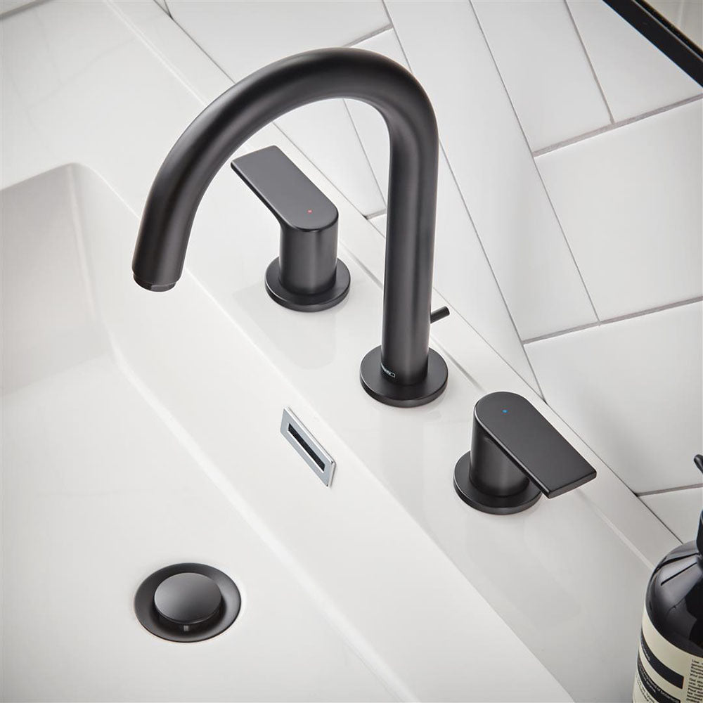 Hansgrohe Vernis Shape 3-Hole Basin Mixer With Pop-Up Waste Set Matt Black