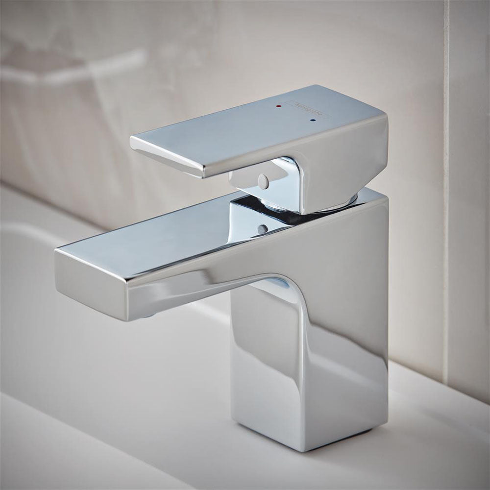 Hansgrohe Vernis Shape Single Lever Basin Mixer 70 With Isolated Water Conduction Without Waste Set Chrome