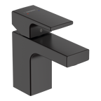 Hansgrohe Vernis Shape Single Lever Basin Mixer 70 With Isolated Water Conduction Without Waste Set Matt Black