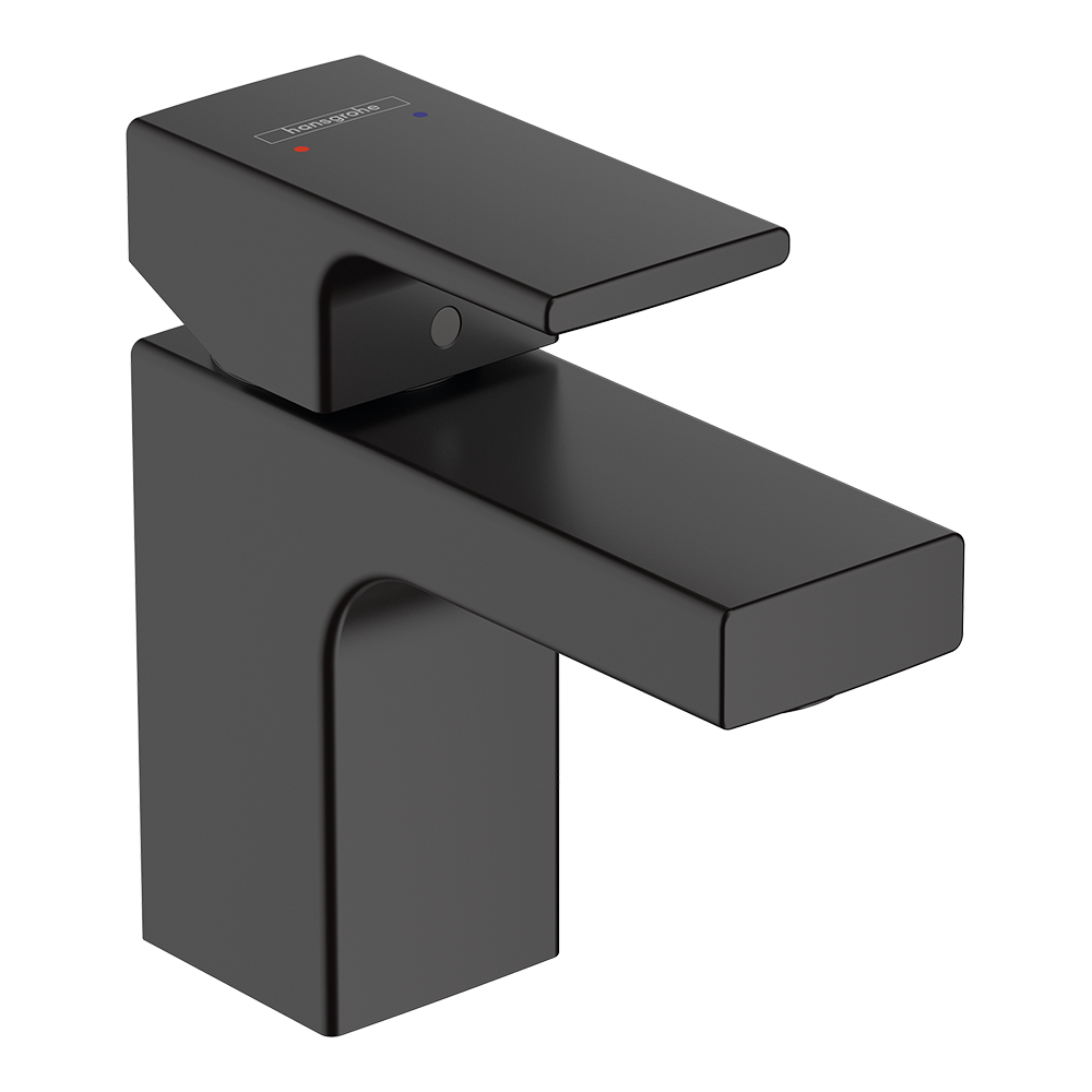 Hansgrohe Vernis Shape Single Lever Basin Mixer 70 With Isolated Water Conduction Without Waste Set Matt Black