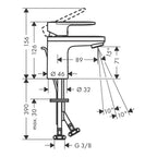 Hansgrohe Vernis Blend Single Lever Basin Mixer 70 With Isolated Water Conduction And Pop-Up Waste Set Chrome