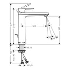 Hansgrohe Vernis Blend Single Lever Basin Mixer 190 With Isolated Water Conduction And Pop-Up Waste Set Chrome