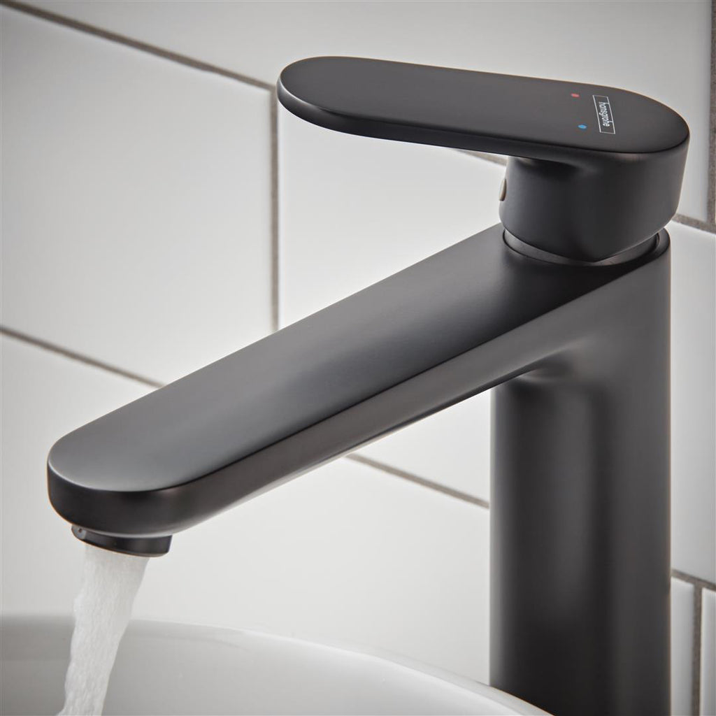 Hansgrohe Vernis Blend Single Lever Basin Mixer 190 Without Waste Set Matt Black