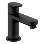 Hansgrohe Vernis Blend Pillar tap 70 with lever handle for cold water or Paire-adjusted water without waste set, Matt Black
