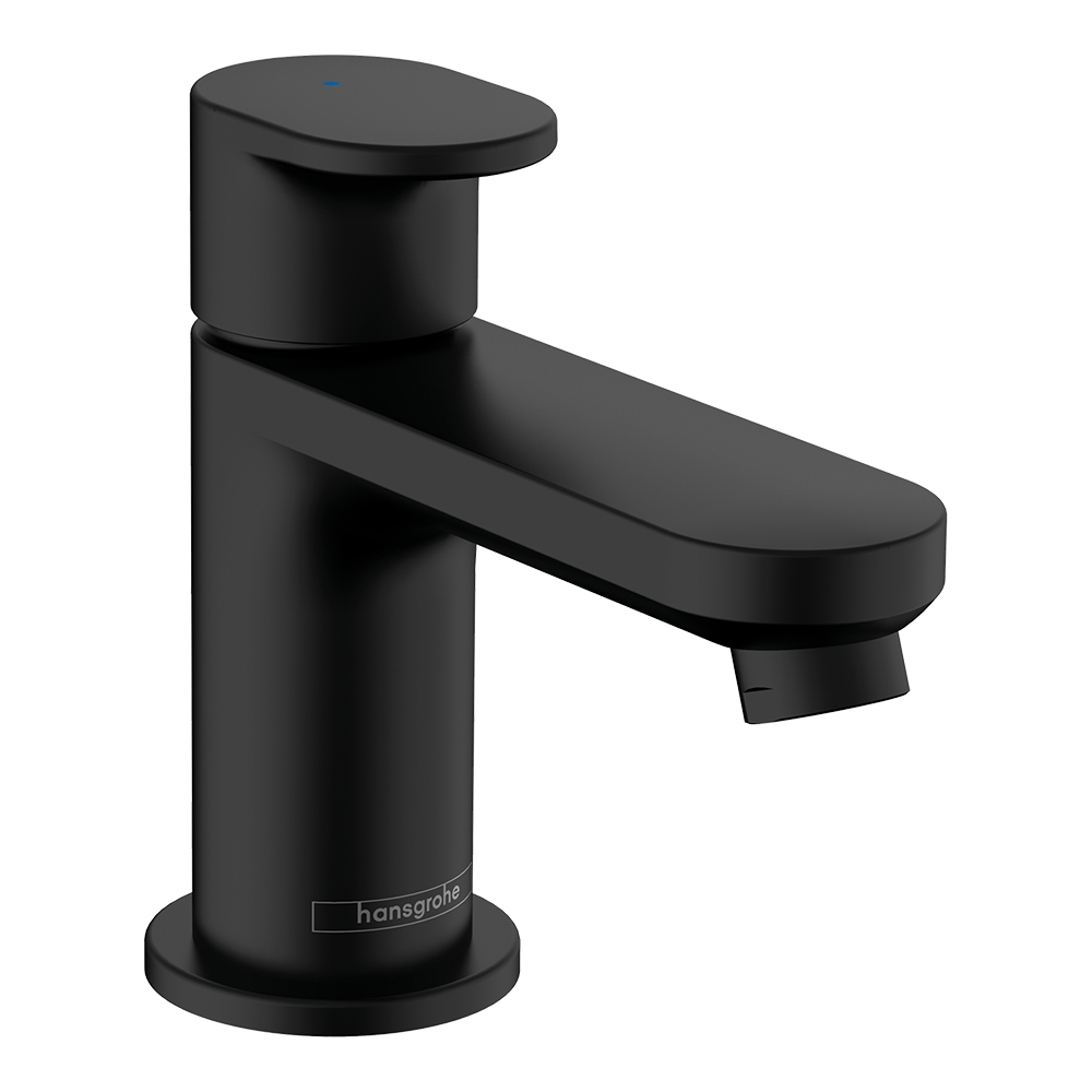 Hansgrohe Vernis Blend Pillar tap 70 with lever handle for cold water or Paire-adjusted water without waste set, Matt Black