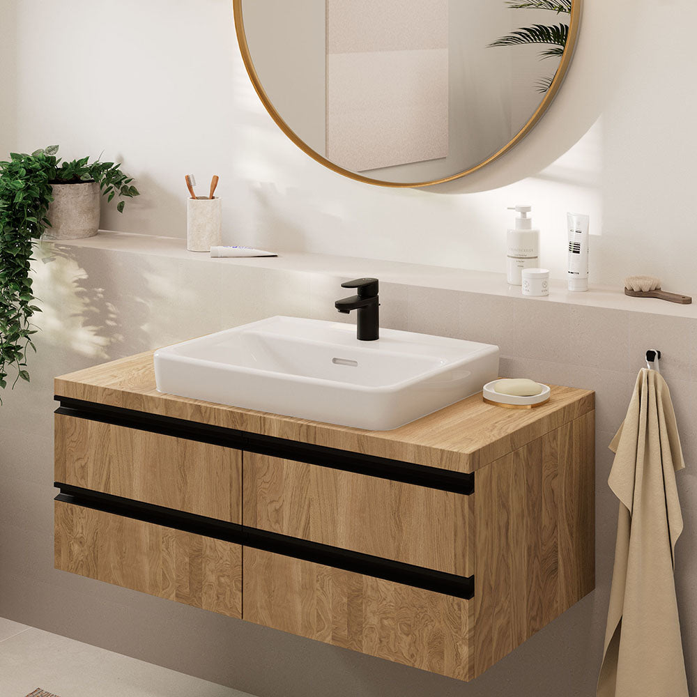 Hansgrohe Vernis Blend Single Lever Basin Mixer 70 Coolstart With Pop-Up Waste Set Matt Black