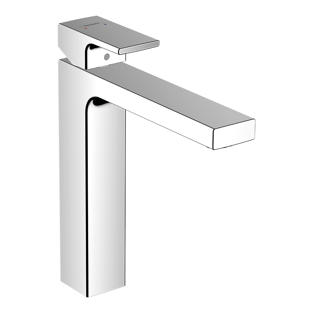 Hansgrohe Vernis Shape Single Lever Basin Mixer 190 With Isolated Water Conduction And Metal Pop-Up Waste Set Chrome