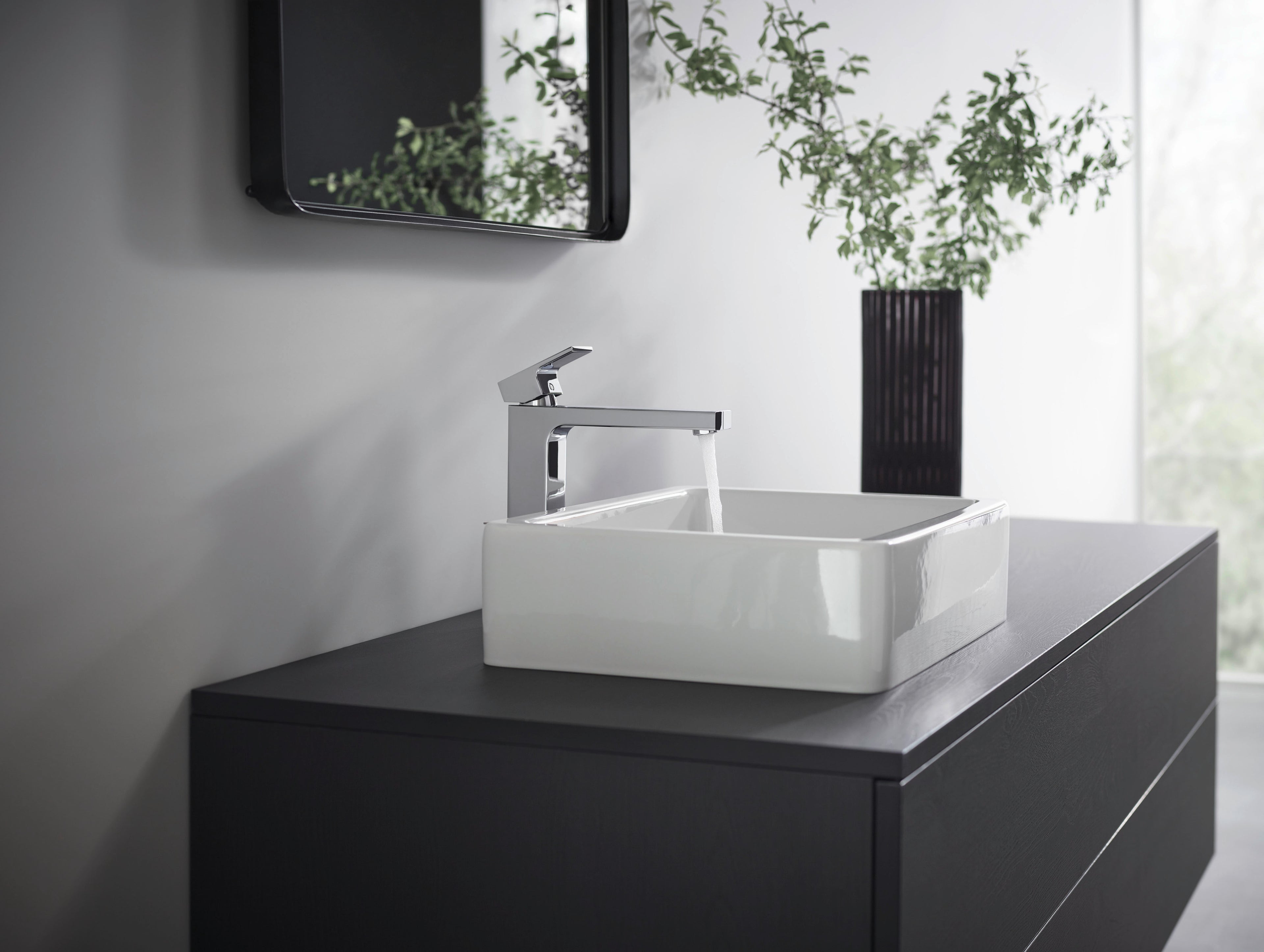 Hansgrohe Vernis Shape Single Lever Basin Mixer 190 With Isolated Water Conduction Without Waste Set Chrome