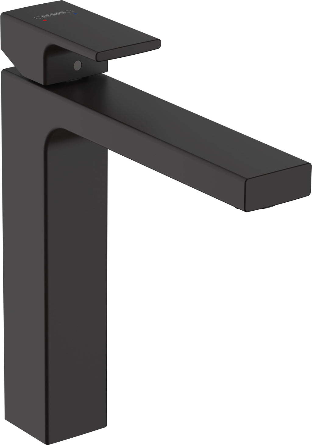 Hansgrohe Vernis Shape Single Lever Basin Mixer 190 With Isolated Water Conduction Without Waste Set Matt Black