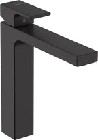 Hansgrohe Vernis Shape Single Lever Basin Mixer 190 With Isolated Water Conduction Without Waste Set Matt Black