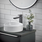 Hansgrohe Vernis Shape Single Lever Basin Mixer 190 With Isolated Water Conduction Without Waste Set Matt Black