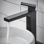 Hansgrohe Vernis Shape Single Lever Basin Mixer 190 With Isolated Water Conduction Without Waste Set Matt Black