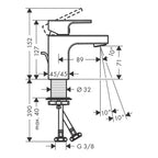 Hansgrohe Vernis Shape Single Lever Basin Mixer 70 Coolstart With Isolated Water Conduction And Pop-Up Waste Set Matt Black